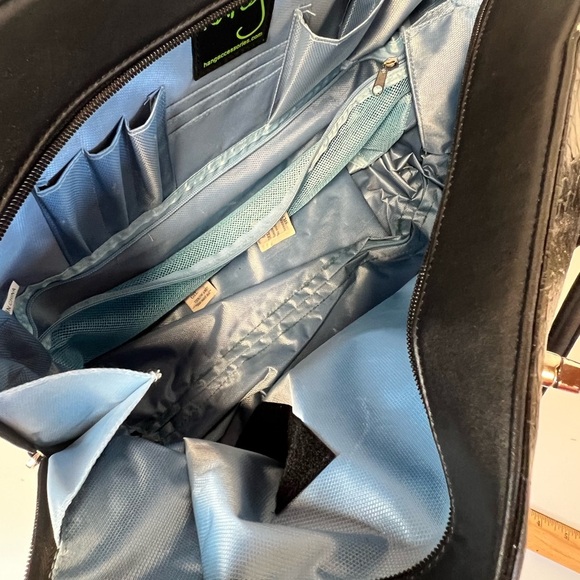 Hang Black Croc-Embossed Carry-on Rolling Bag in Black - Picture 8 of 13